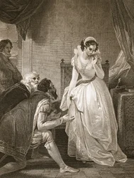 Lady Jane Grey rifiuta la corona, inciso da W. Bromley, illustrazione da 